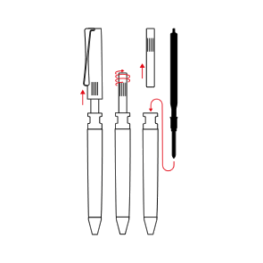 Changing refills: LAMY studio - scala