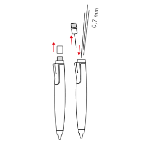 Changing refills - LAMY scribble 0,7 mm